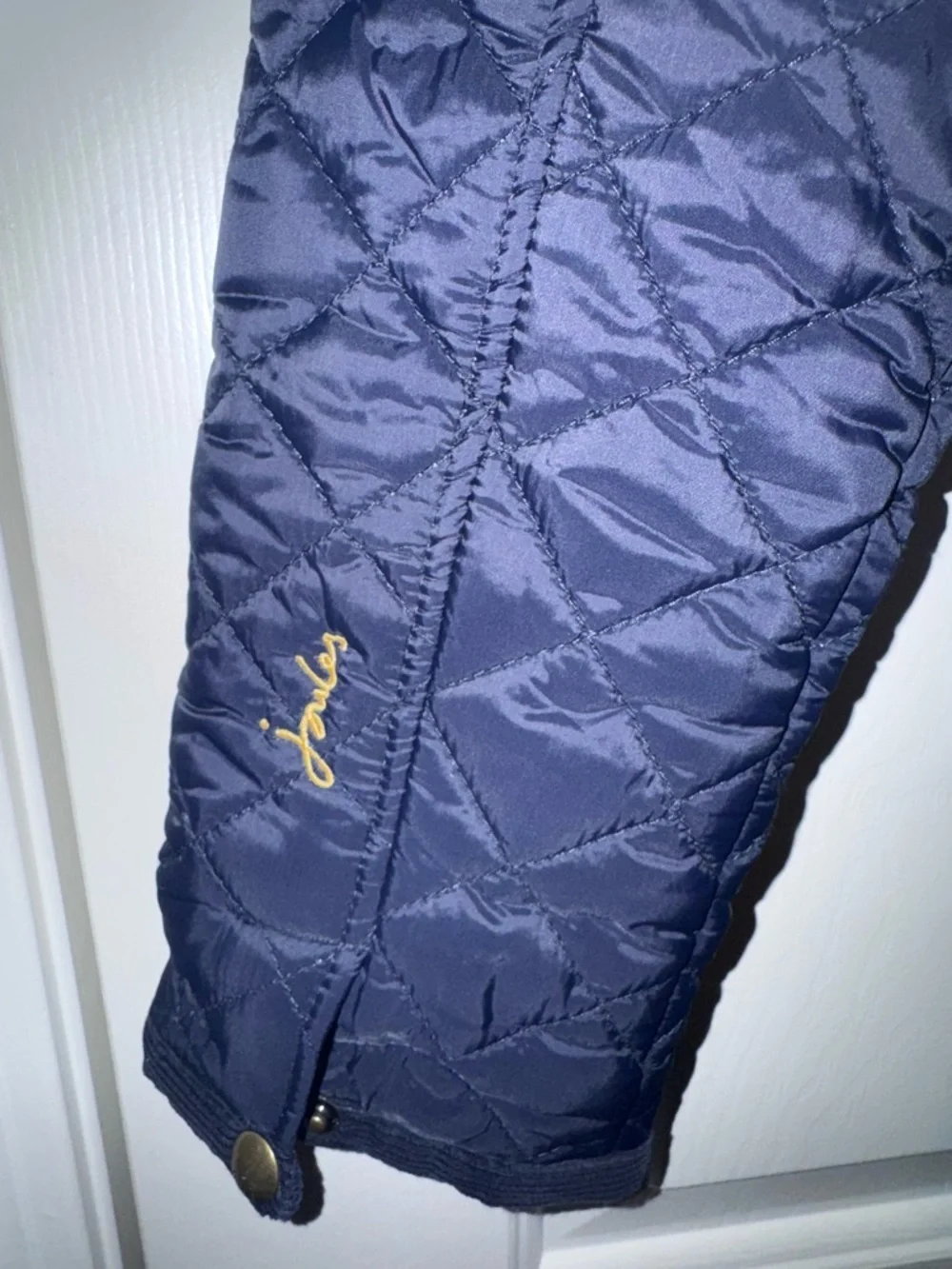 Joules Navy Blue Quilted Jacket with Gold Hardware - Picture 8 of 12